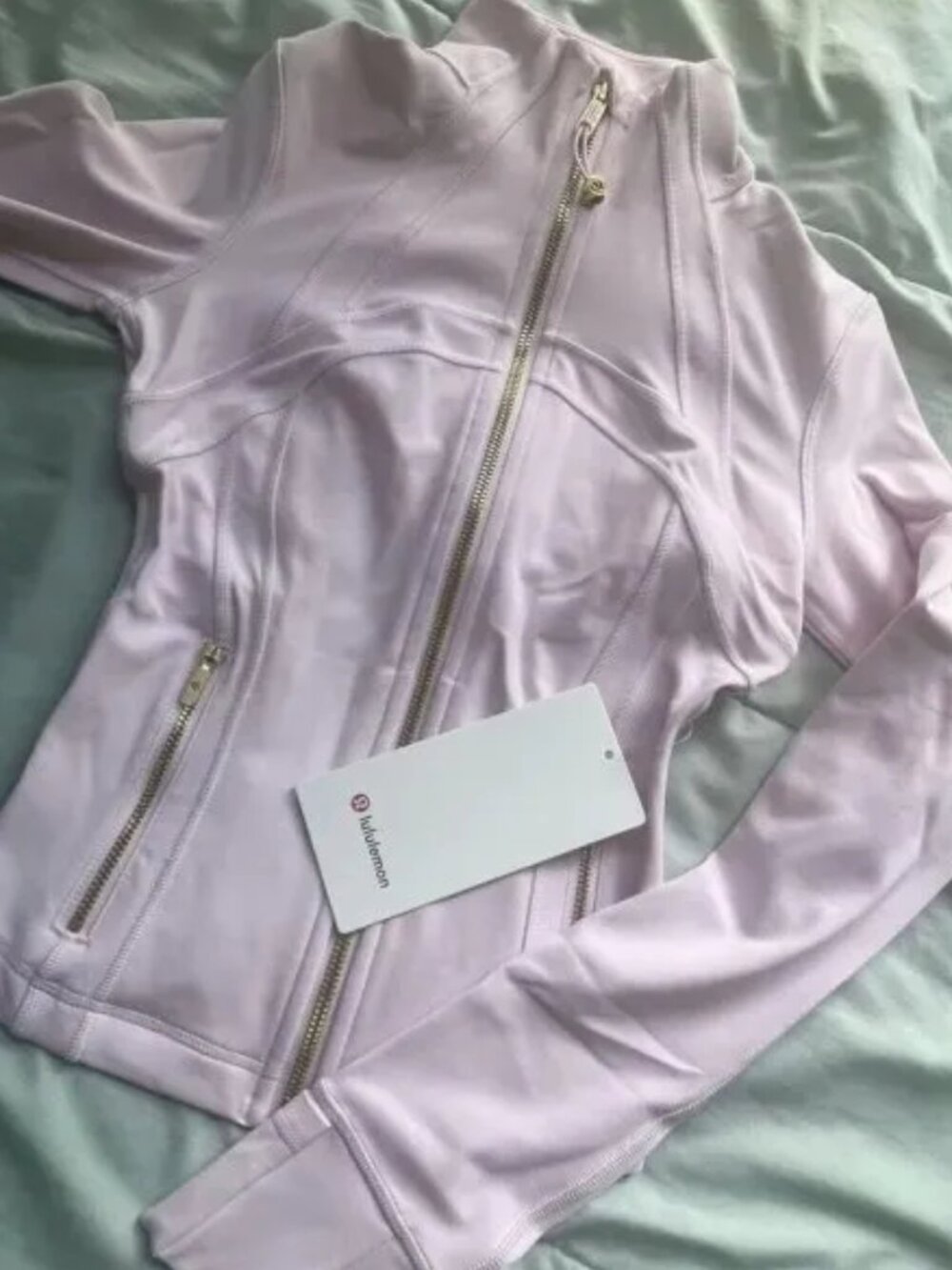 lululemon pale pink jacket and leggings size 6